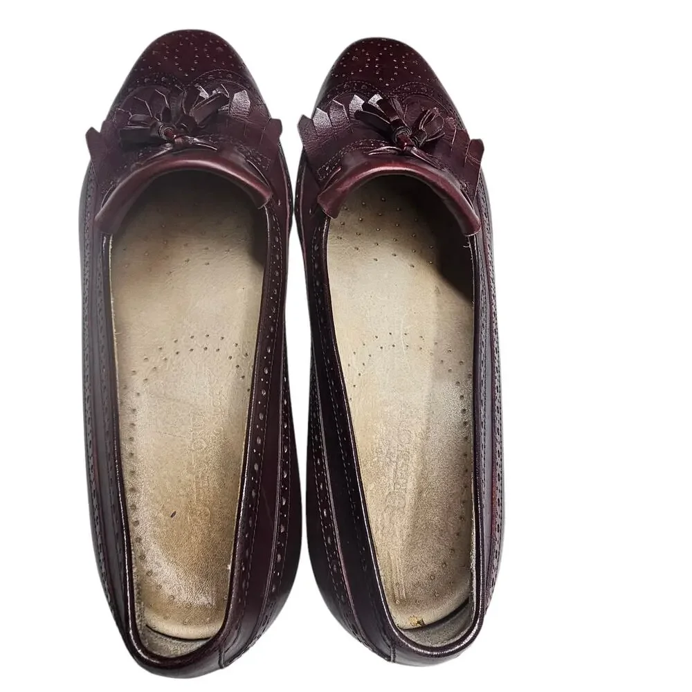Rockport VTG Full Brogue Wing Tassel Loafers with Fringe Men's Size 11